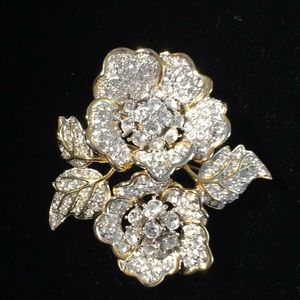 Nolan Miller - rare double rose pin